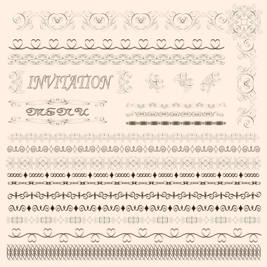 Decorative border elements clipart