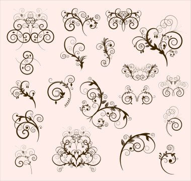 Decorative border elements clipart