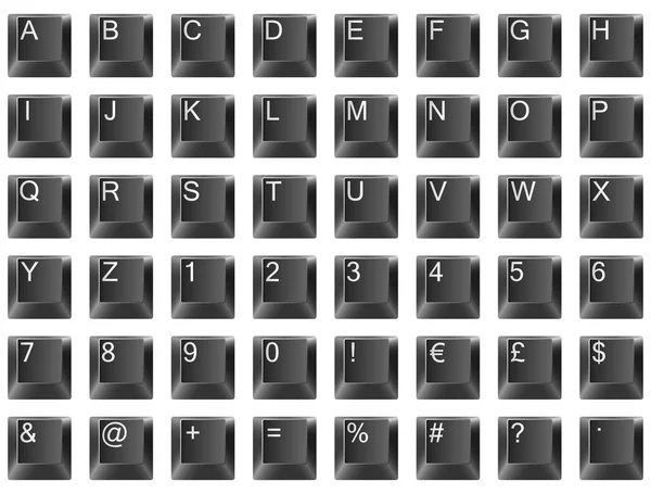 Caratteri tastiera — Vettoriale Stock