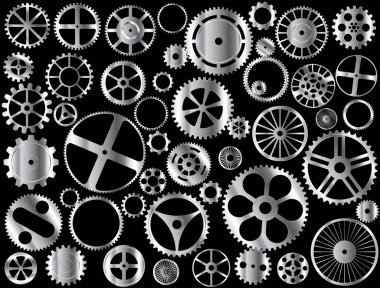 Chrome gears clipart