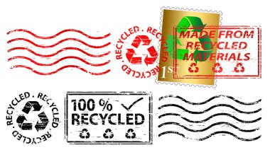 Recycling stamp clipart