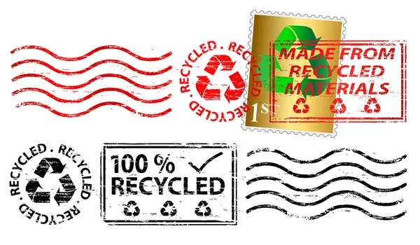 Sello de reciclaje — Vector de stock