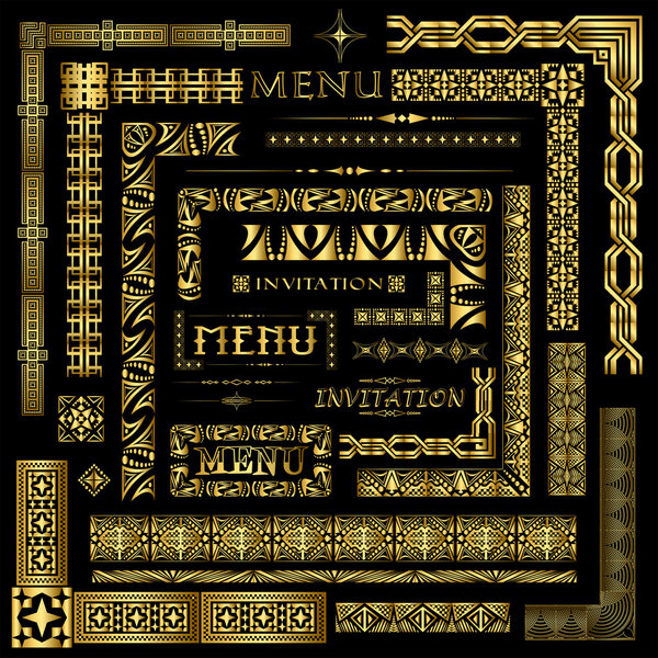 Gold border elements