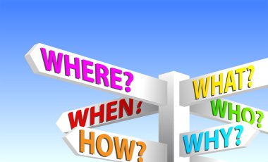 Question Sign Post. clipart