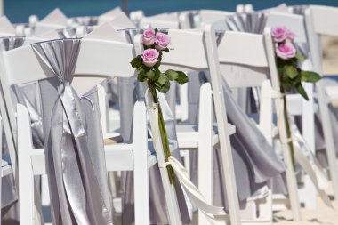 Gümüş kurdele ile gül'ın