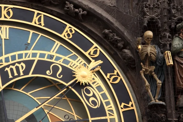 Detail van de astronomische klok in Praag — Stockfoto