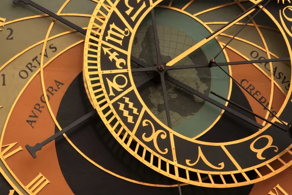 Astronomisk klocka i Prag Stockbild