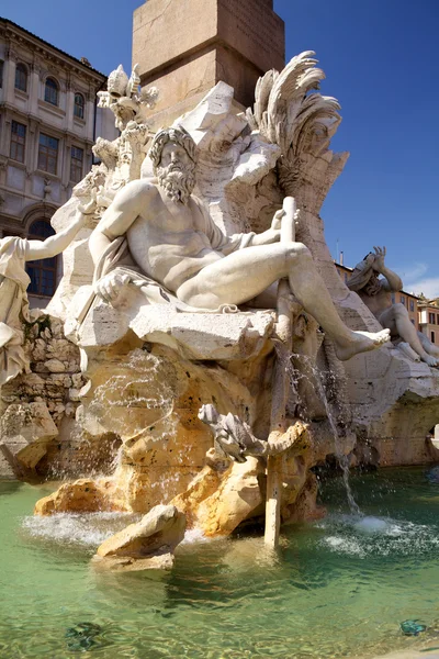 Fountain in piazza Navona — Stock Photo, Image