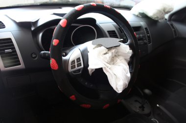 View of worked airbags clipart