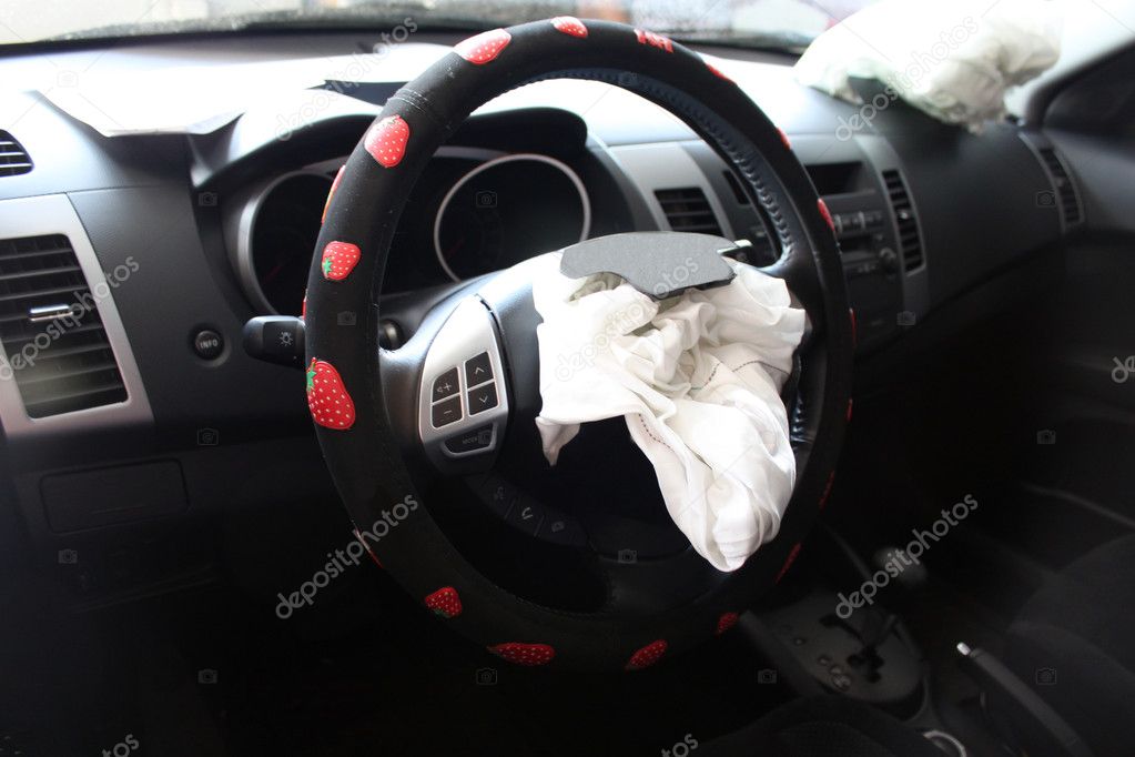 View of worked airbags