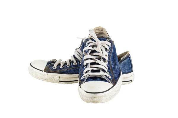 Sapatos velhos isolados no fundo branco — Fotografia de Stock