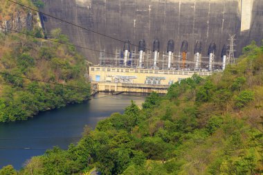 Front View of Bhumibol Dam ,Thailand. clipart