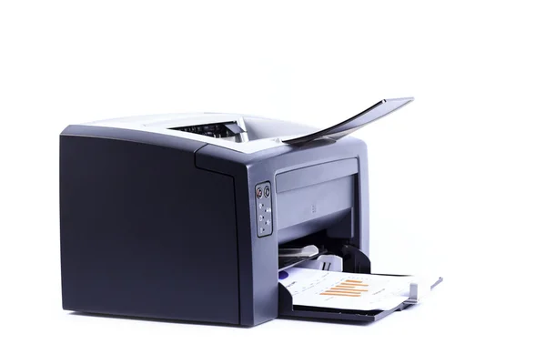 Impressora isolada contra um fundo branco — Fotografia de Stock