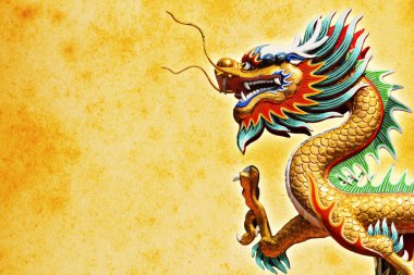 Çin tarzı ejderha heykeli