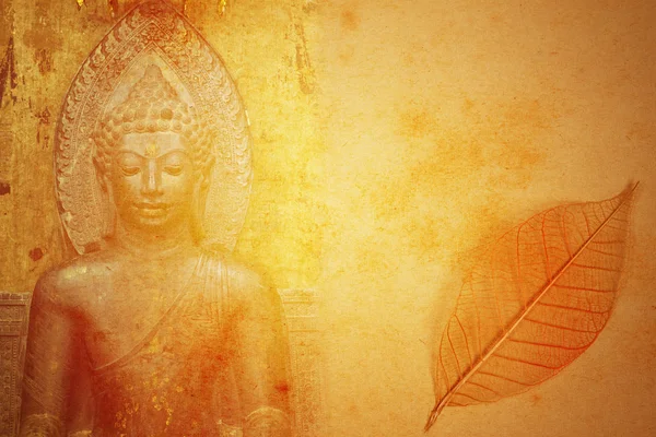 Abstrakte buddhistische Collage Hintergrund Stockbild