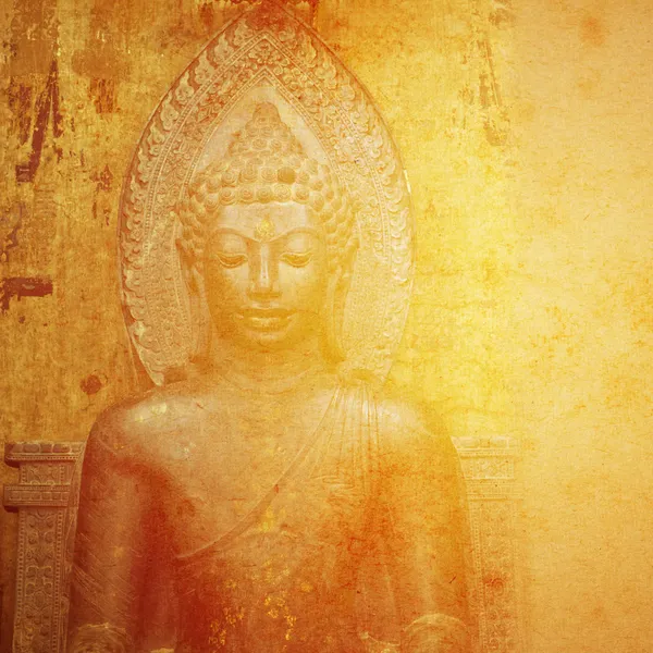 Abstrakte buddhistische Collage Hintergrund lizenzfreie Stockbilder