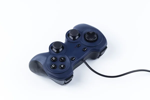 Vecchio joystick viene utilizzato per il gioco su uno sfondo bianco — Foto Stock