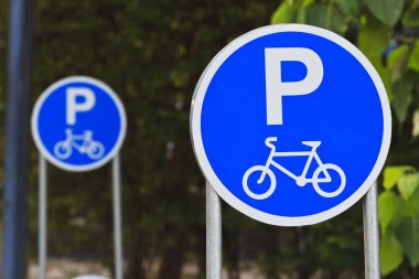 Bisiklet park yeri için işaret.