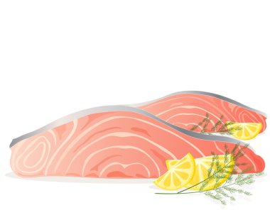 Salmon steak clipart