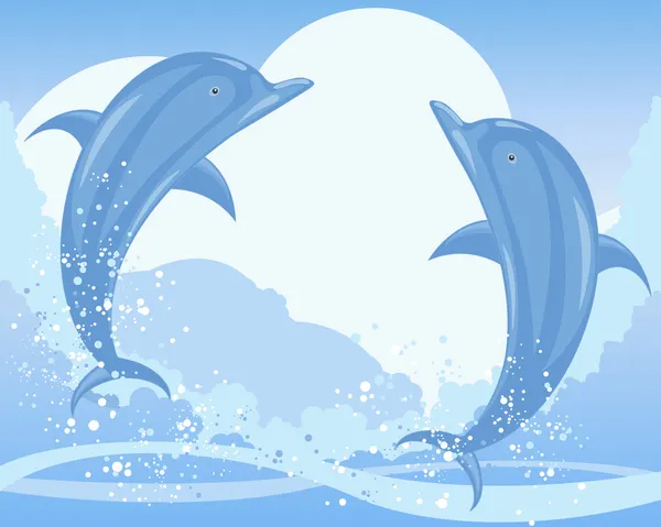 Delfin ugrik — Stock Vector