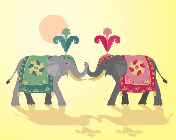 Hintli fil tasarım — Stok Vektör