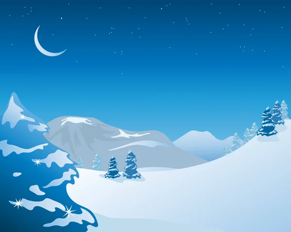 Winter scenery — Stock Vector