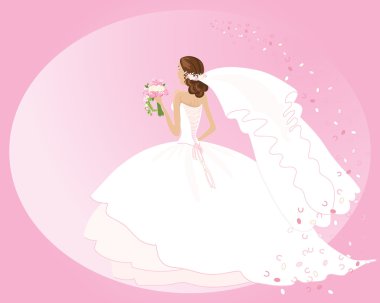 Wedding dress clipart