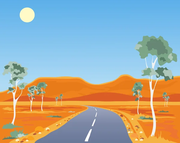 Australiska landskap — Stock vektor