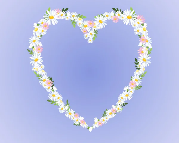 Coeur de marguerite — Image vectorielle