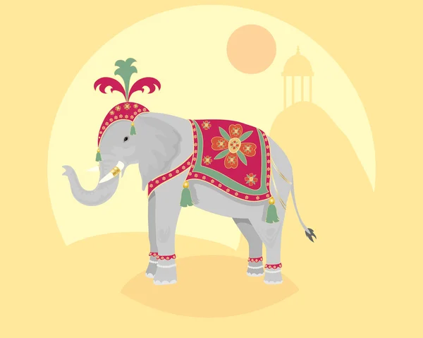 Indische olifant — Stockvector