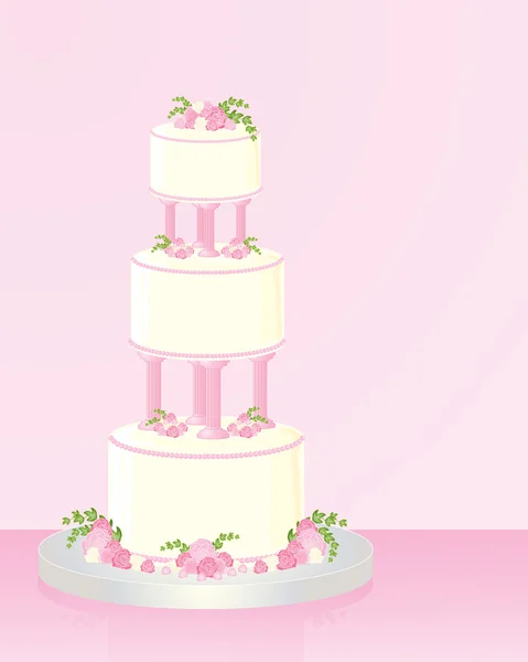 Svatební dort — Stockový vektor