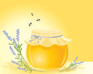 Honey and lavender clipart