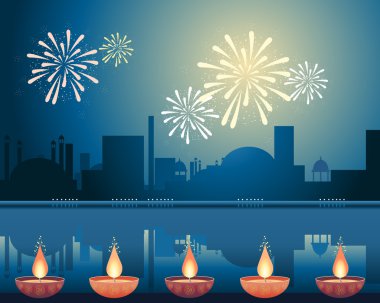 Diwali festival clipart