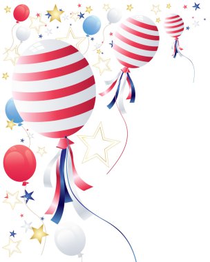 July fourth balloons clipart