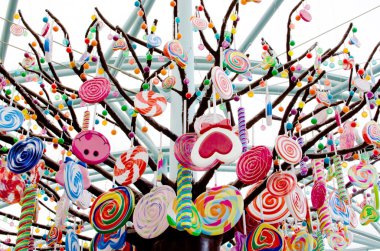 Trees of candies clipart