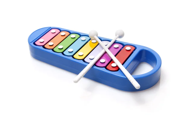 Glockenspiel toy on white background — Stock Photo, Image