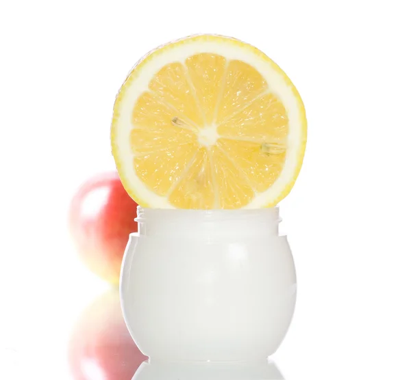 Cosmetics lemon cream — Stock Photo, Image