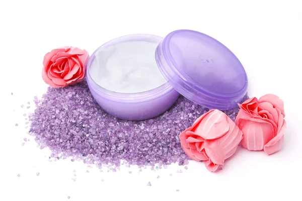 Opened jar of cosmetic cream — Stock Photo, Image