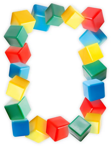 Rand van de kleurrijke plastic blokken — Stockfoto