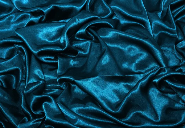 Sfondo liscio blu elegante raso — Foto Stock