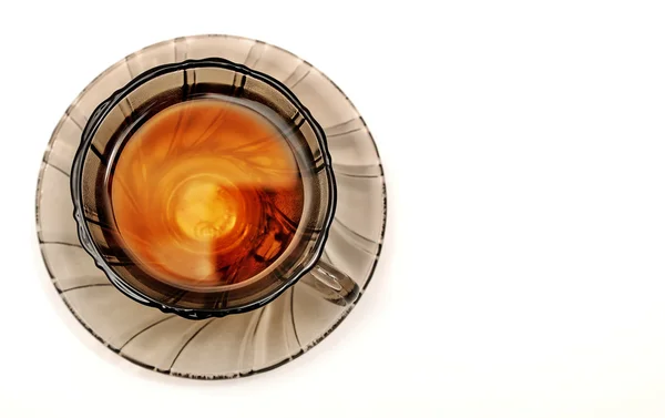 stock image Cup of tea on white background