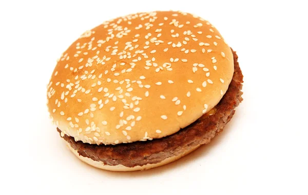 Burger izolowany na białym tle — Zdjęcie stockowe