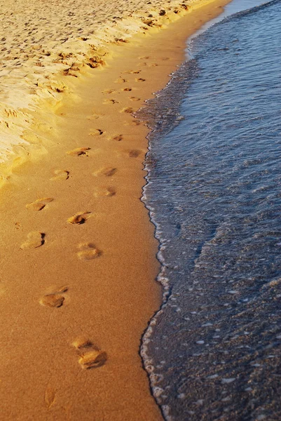 Praia ao pôr do sol — Fotografia de Stock