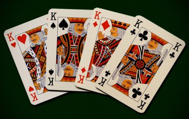 Poker. Four kings clipart