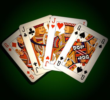 Poker. Two pairs clipart