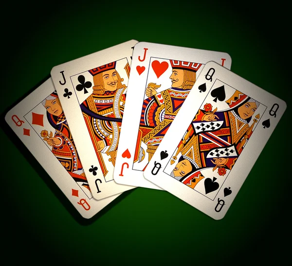 Poker. två par — Stockfoto