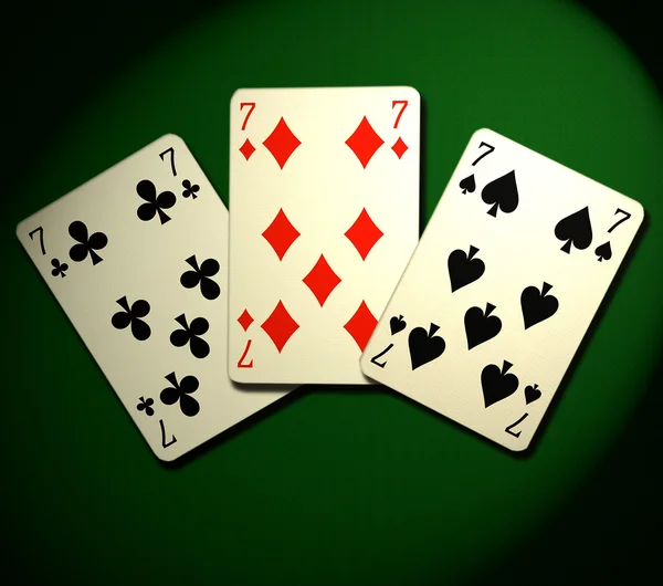 Three of kind in a poker — Stock Photo, Image