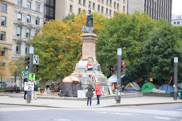 Occupy Montreal Movement Camp — Fotografie, imagine de stoc