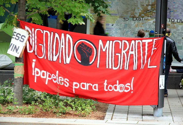 Bandiera Dignidad Migrante — Foto Stock
