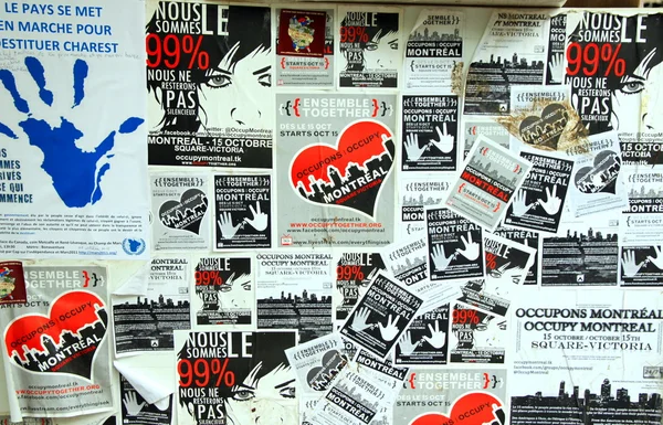 Occupy Montreal Message Board — Fotografie, imagine de stoc